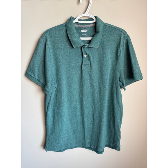 Old Navy Other - Old Navy Mens Green Heathered Core Polo L Casual Classic Preppy Stretch